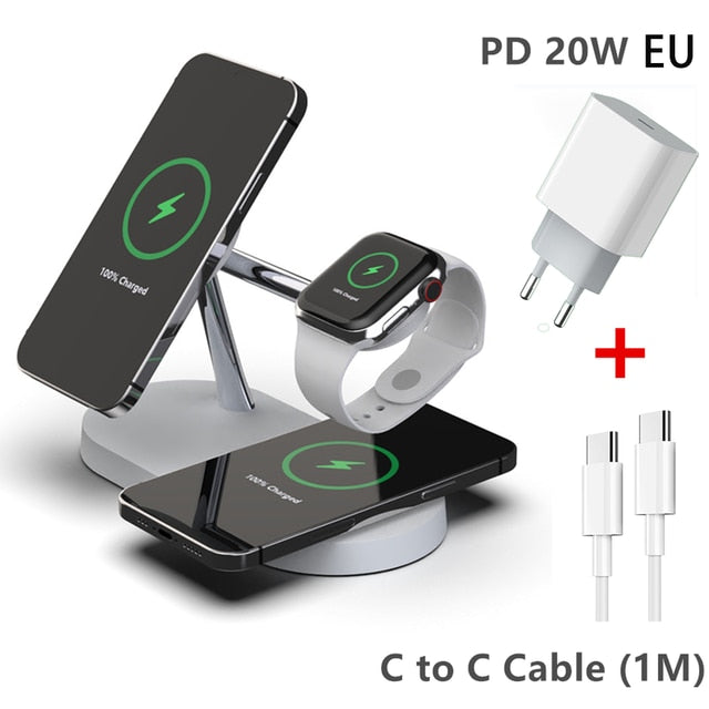 3-in-1 Wireless Magsafe Charger Stand